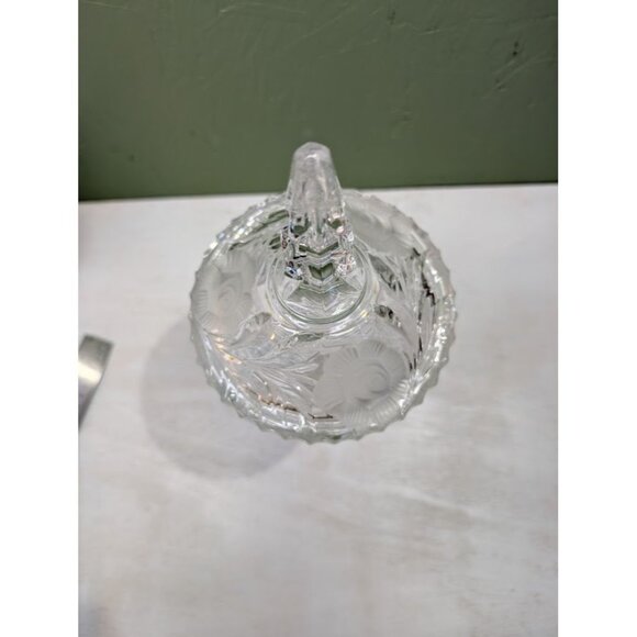 The Rose Collection hand cut crystal Pedestal candy box dish trinket holder - Picture 6 of 6
